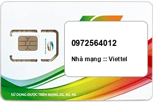 Sim Viettel 0972564012 